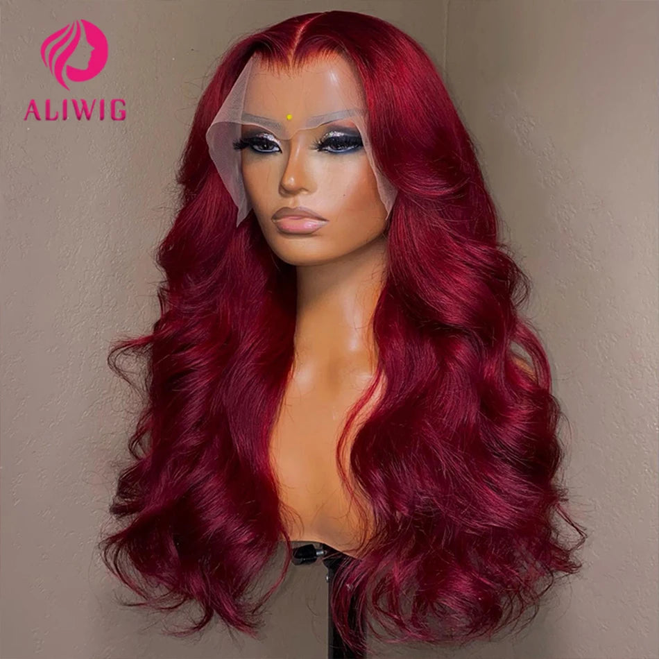 Voya Burgundy 99j Body Wave Lace Front Wig