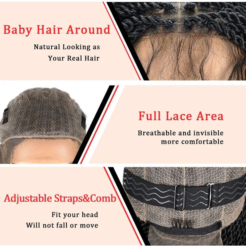 Zinga Faux Locs Braided Wigs For Black Women