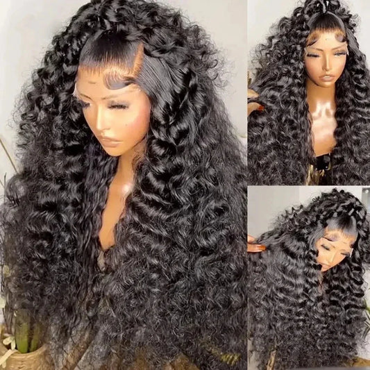 Karmia Brazilian Deep Wave Curly Human Hair Frontal Wig