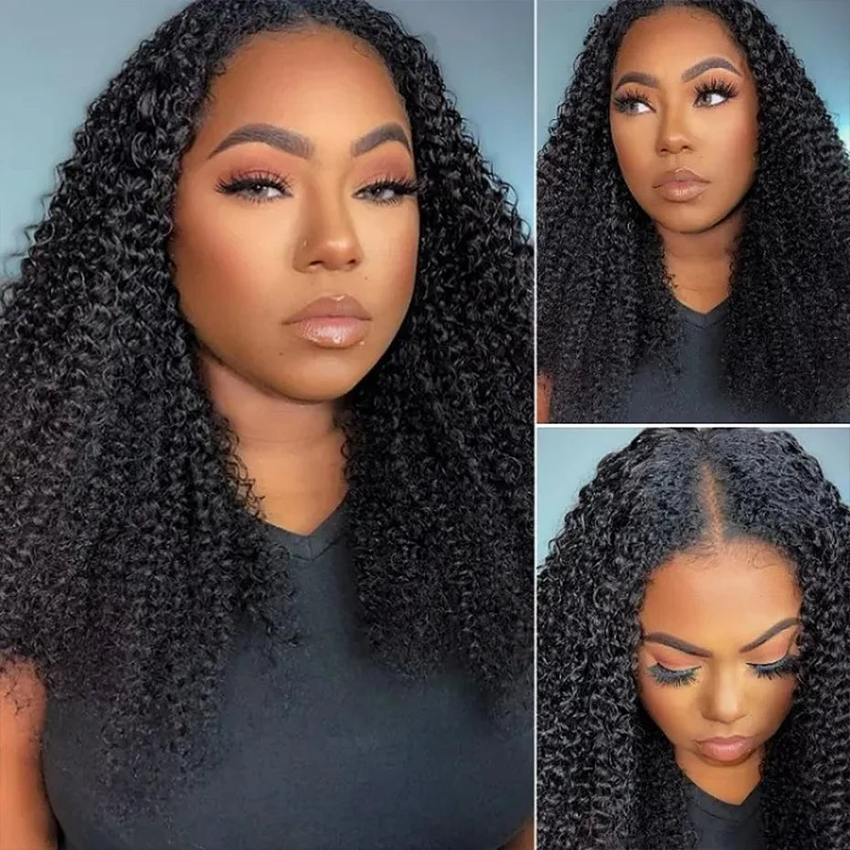 Afrocane Kinky Curly Human Hair Wig