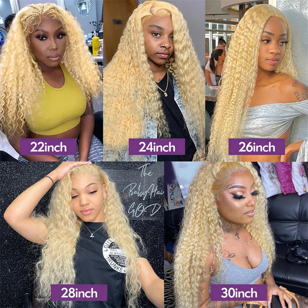 Neddie Deep Wave Human Hair Frontal Lace Wig