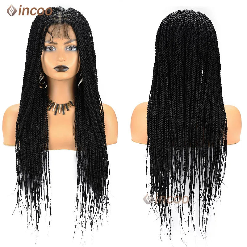 Zinga Faux Locs Braided Wigs For Black Women