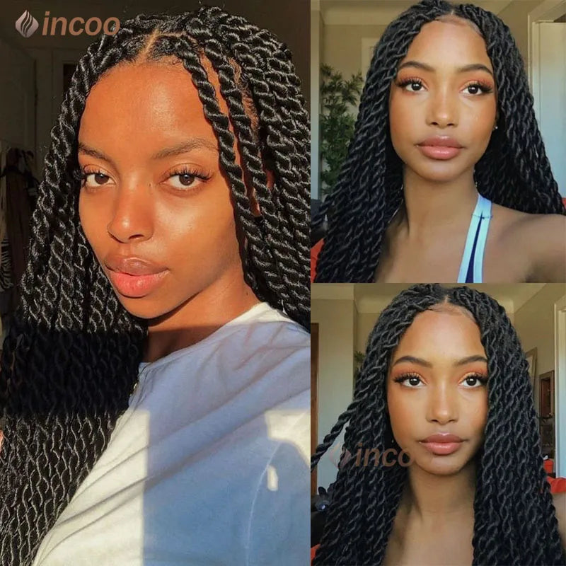 Zinga Faux Locs Braided Wigs For Black Women