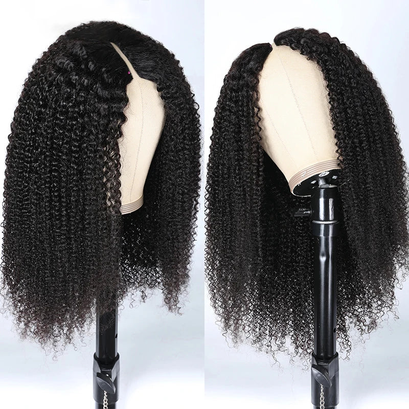 Afrocane Kinky Curly Human Hair Wig