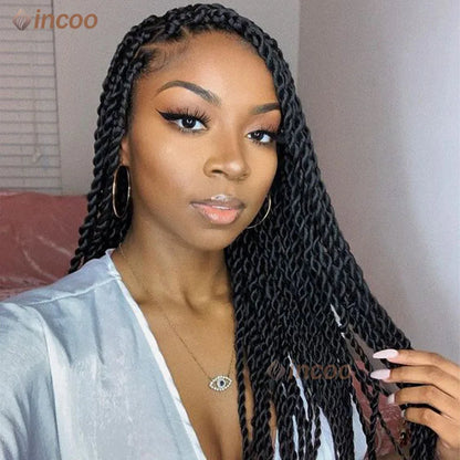 Zinga Faux Locs Braided Wigs For Black Women