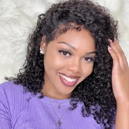 Sassy Curly Bob Lace Front Wig with Brazilian Remy Hair