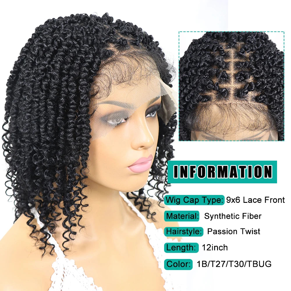 Tressa Short Passion Twist Knotless Braided Wigs