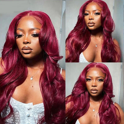 Voya Burgundy 99j Body Wave Lace Front Wig